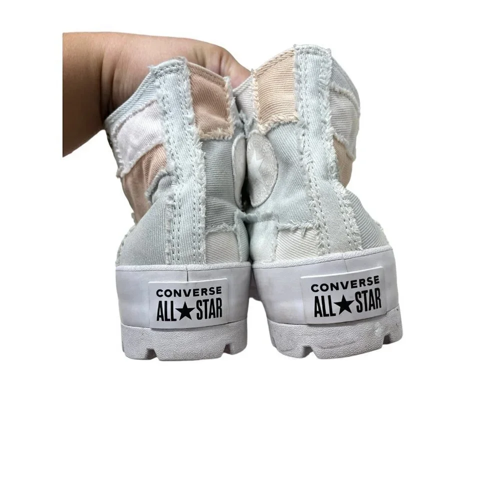 Converse Chuck Taylor All Star Hi Lugged Sneaker Denim Patchwork Women’s Size 11